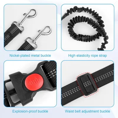 Ceinture canicross 2 poignées élastique 50kg Ceinture canicross 2 poignées élastique 50kg