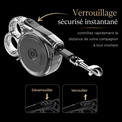 Laisse mini rétractable 3m 120g réfléchissante Laisse mini rétractable 3m 120g réfléchissante