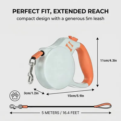 Laisse rétractable 5m ergonomique toutes saisons Laisse rétractable 5m ergonomique toutes saisons