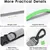 Laisse mains libres 2 5m extensible gris vert Laisse mains libres 2 5m extensible gris vert
