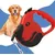 Laisse rétractable 5m 25kg rouge anti rayures Laisse rétractable 5m 25kg rouge anti rayures