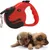 Laisse rétractable 5m 25kg rouge anti rayures Laisse rétractable 5m 25kg rouge anti rayures