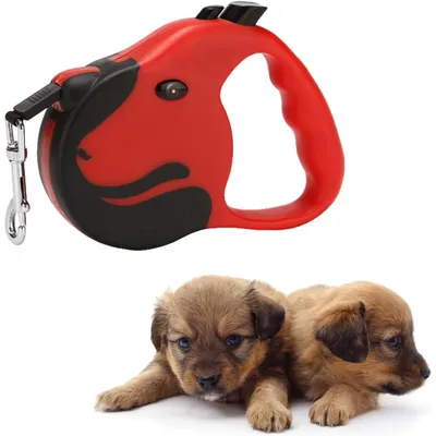 Laisse rétractable 5m 25kg rouge anti rayures Laisse rétractable 5m 25kg rouge anti rayures