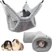 HausPets 2er Set Tunnel Hängematte Meerschweinchen Hamster Plüsch Grau