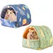 HausPets 2er Set Meerschweinchen Bett Hamster Baumwolle Waschbar Blau