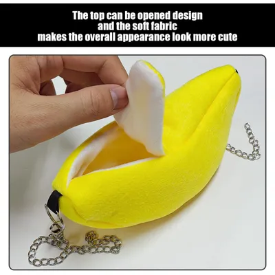 HausPets Hamster Hängematte Banane 2er Set Bett Weich Gelb Grün