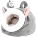 HausPets Warmer Hamster Nest Baumwolle 16x10x9cm Waschbar Grau
