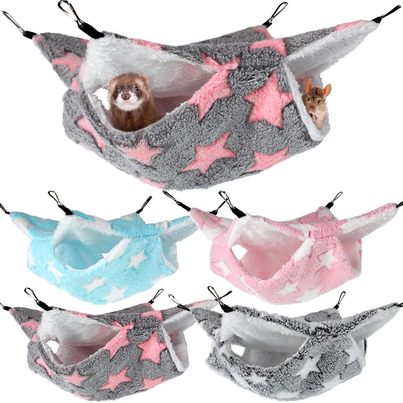 HausPets 4 Hängematten Fleece Kleintiere Meerschweinchen Frettchen Sterne