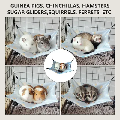 HausPets Hängematte Meerschweinchen Frettchen 28x28cm Eis-Seide Kühl