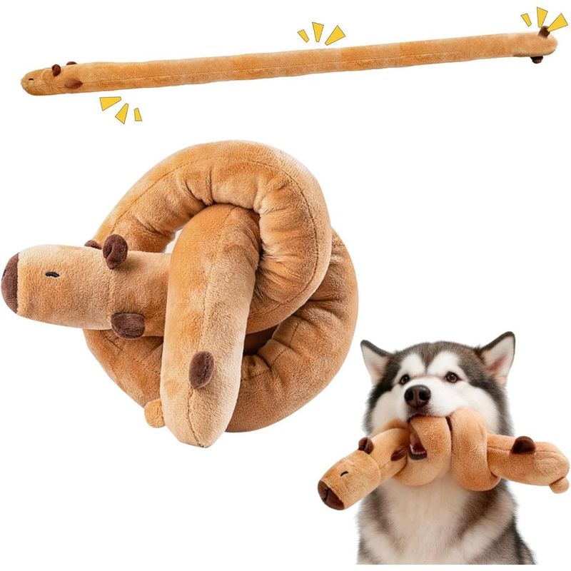HausPets langes Hundespielzeug Quieker Knister 95cm