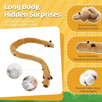 HausPets langes Hundespielzeug Quieker Knister 95cm HausPets langes Hundespielzeug Quieker Knister 95cm