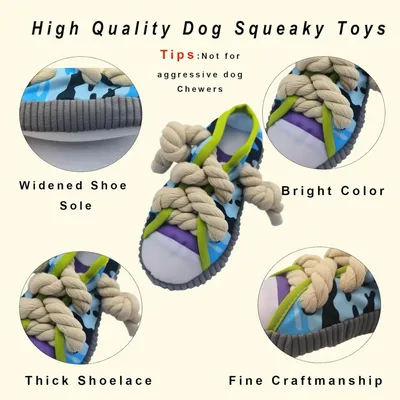 HausPets jouet chaussure couineur clochette bleu chien HausPets jouet chaussure couineur clochette bleu chien