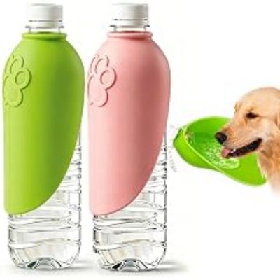 HausPets Gourde Silicone Chat Chien - Portable, Étanche, Voyage