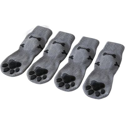 HausPets Chaussettes Chien Antidérapantes Respirantes 4 Pièces