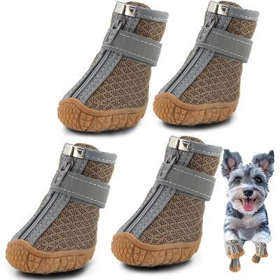 HausPets Chaussures Chien Antidérapantes Respirantes Réfléchissantes