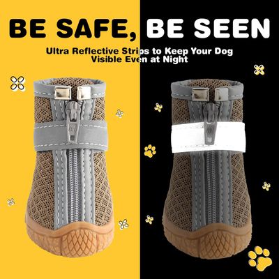 HausPets Zapatos para perros antideslizantes, transpirables y reflectantes