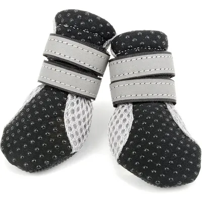 HausPets Botas para perros miniatura, verano, antideslizantes, reflectantes