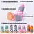 HausPets Juego de 4 zapatos de verano para perros suela goma antideslizante