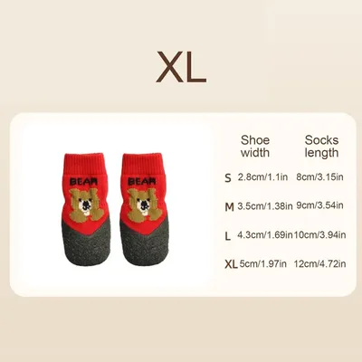 HausPets Calcetines transpirables antideslizantes para perros, paquete de 4