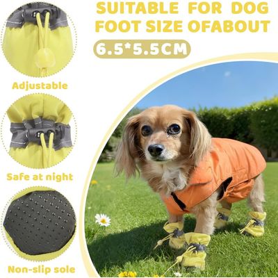 HausPets Juego de 4 botas reflectantes antideslizantes para perros