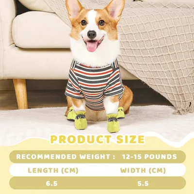 HausPets Juego de 4 botas reflectantes antideslizantes para perros