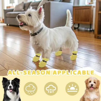 HausPets Juego de 4 botas reflectantes antideslizantes para perros