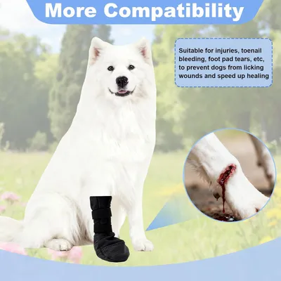 HausPets Botas curativas antideslizantes y antilamido para perros HausPets Botas curativas antideslizantes y antilamido para perros