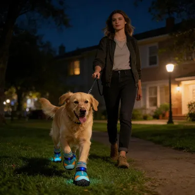 HausPets Zapatos LED ajustables y antideslizantes gatos/cachorros, 5,8 cm