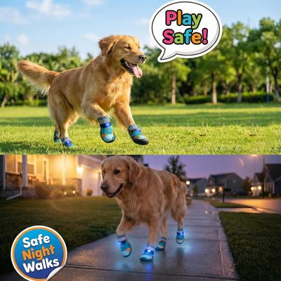 HausPets Zapatos LED ajustables y antideslizantes gatos/cachorros, 5,8 cm