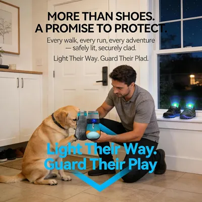 HausPets Zapatos LED ajustables y antideslizantes gatos/cachorros, 5,8 cm