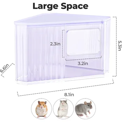 HausPets bac sable hamster haut anti-projections violet HausPets bac sable hamster haut anti-projections violet