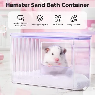 HausPets bac sable hamster haut anti-projections violet HausPets bac sable hamster haut anti-projections violet