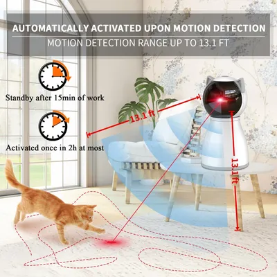 Jouet laser chat trajectoire aléatoire 3 vitesses Jouet laser chat trajectoire aléatoire 3 vitesses
