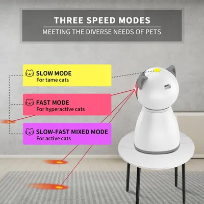 Jouet laser chat trajectoire aléatoire 3 vitesses Jouet laser chat trajectoire aléatoire 3 vitesses
