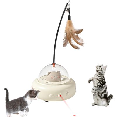 HausPets Jouet Chat Interactif Laser Plume Automatique Intérieur