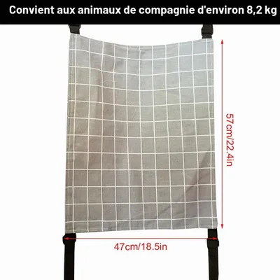 HausPets Chat Cage Animaux Coton Lin Réglable 57x47cm 9kg Lapin Chien