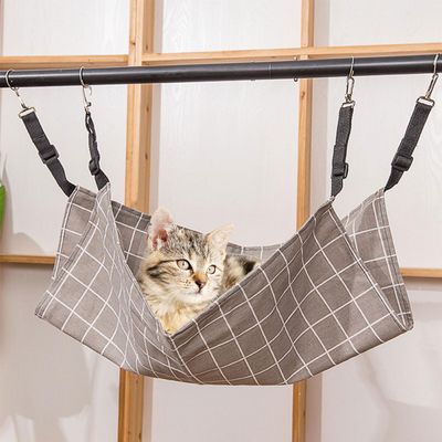 HausPets Chat Cage Animaux Coton Lin Réglable 57x47cm 9kg Lapin Chien