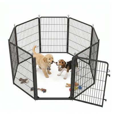 FEANDREA Barrières de sécurité,Enclos pour Chien 8 Panneaux