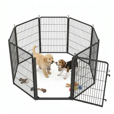 FEANDREA Barrières de sécurité,Enclos pour Chien 8 Panneaux FEANDREA Barrières de sécurité,Enclos pour Chien 8 Panneaux