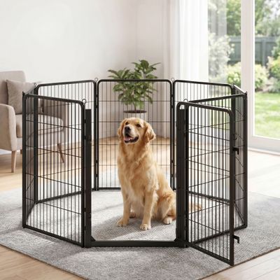 FEANDREA Barrières de sécurité,Enclos pour Chien 8 Panneaux