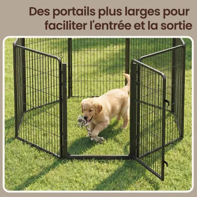 FEANDREA Barrières de sécurité,Enclos pour Chien 8 Panneaux FEANDREA Barrières de sécurité,Enclos pour Chien 8 Panneaux