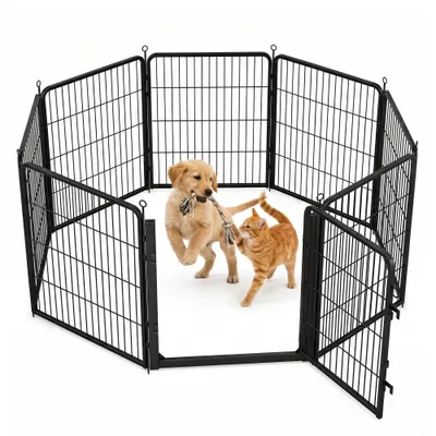 FEANDREA Barrières de sécurité,Enclos pour Chien 8 Panneaux FEANDREA Barrières de sécurité,Enclos pour Chien 8 Panneaux