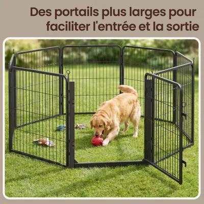 FEANDREA Barrières de sécurité,Enclos pour Chien 8 Panneaux FEANDREA Barrières de sécurité,Enclos pour Chien 8 Panneaux