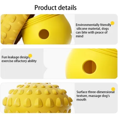 HausPets distributeur friandise gland jaune chien interactif HausPets distributeur friandise gland jaune chien interactif