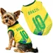 Hund Fußballtrikot ärmellos atmungsaktiv Mesh Sommer - Brazil