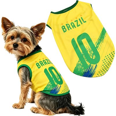 Maillot de Foot pour Chien - Brazil