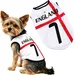 Hund Fußballtrikot ärmellos atmungsaktiv Mesh Sommer - England