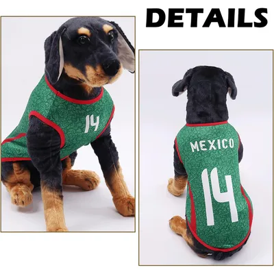 Hund Fußballtrikot ärmellos atmungsaktiv Mesh Sommer - Mexico