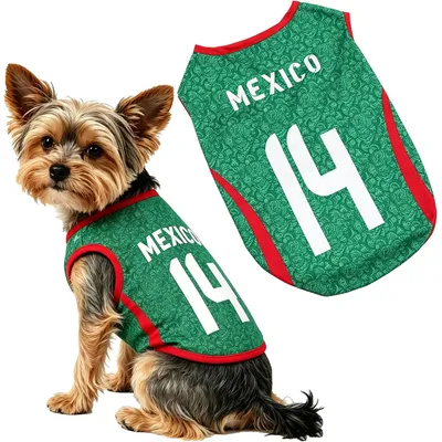 Hund Fußballtrikot ärmellos atmungsaktiv Mesh Sommer - Mexico Hund Fußballtrikot ärmellos atmungsaktiv Mesh Sommer - Mexico