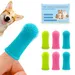 HausPets Lot 6 Brosses Dents Chien Chat Silicone Souple 360° Doigtier